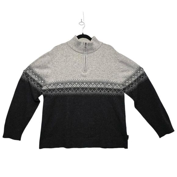 Nautica Men’s Wool-blend Fair Isle Quarter Zip Sweater xxl Christmas sweater - Picture 1 of 16